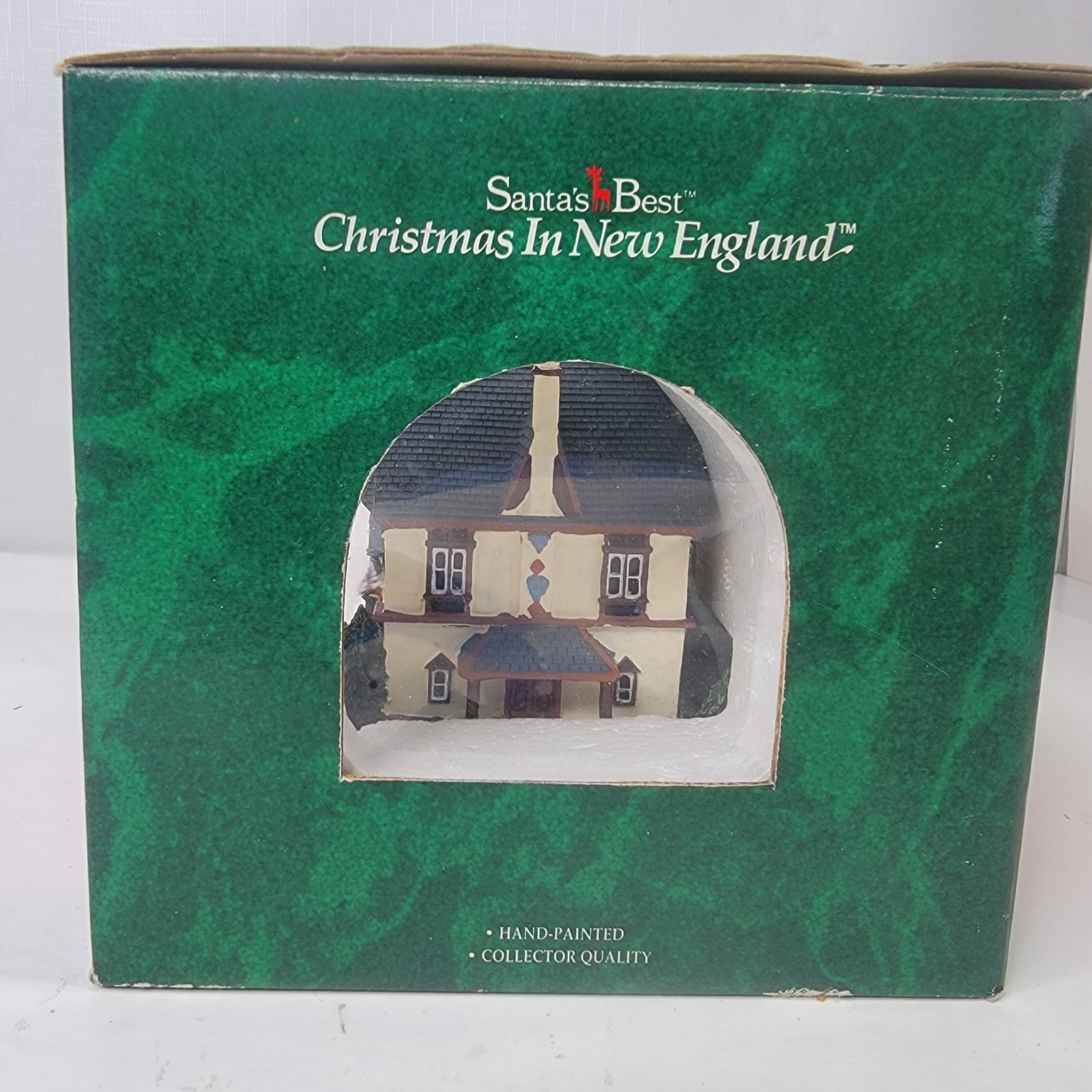 Vintage Santa’s Best Christmas In New England Village Home 1994 1995 Holiday