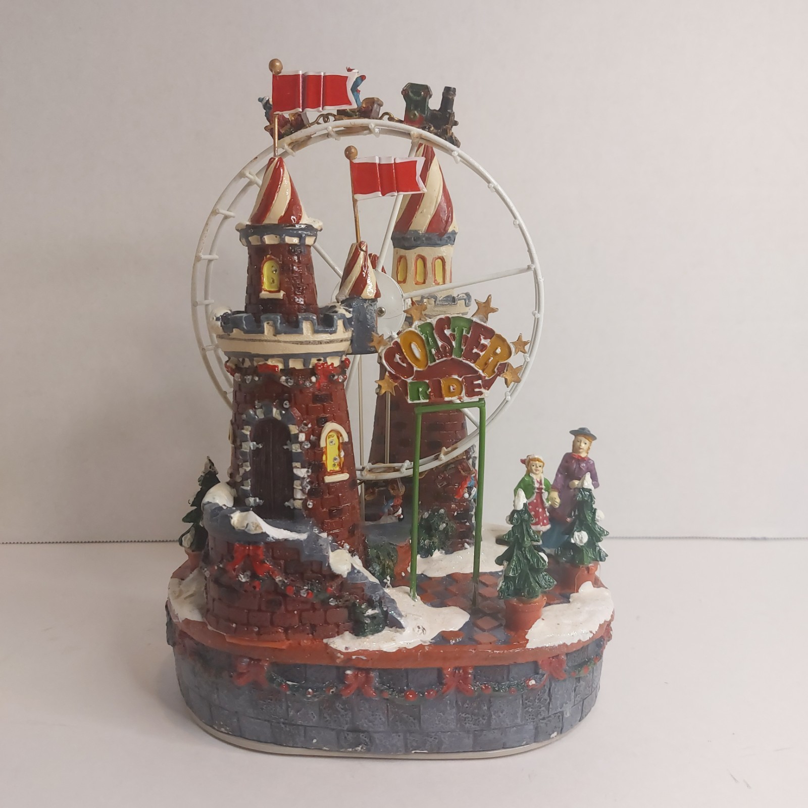 Holiday Home Accents Animated Fiber Optic Christmas Village Coaster Ride Decor