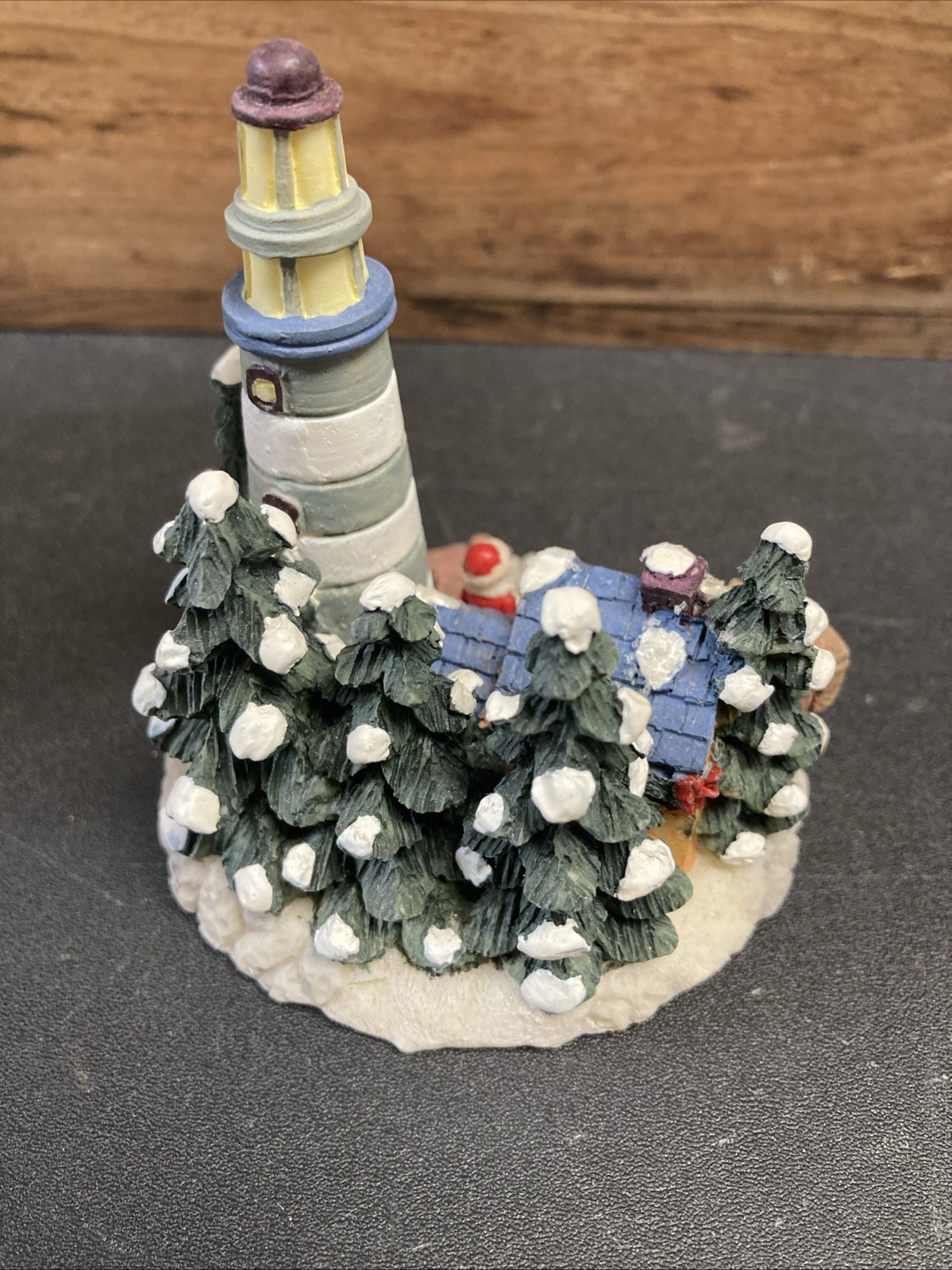 Crystal Falls Vtg 70s Highland Light Santa Lighthouse Cottage Nib Figurine Beach