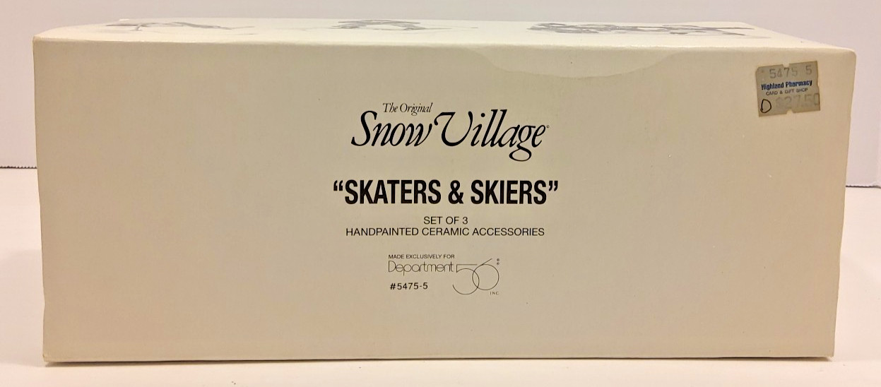 Dept 56 Snow Village “Skaters & Skiers” ST/3 #56.54755 Retired Brand New in Box