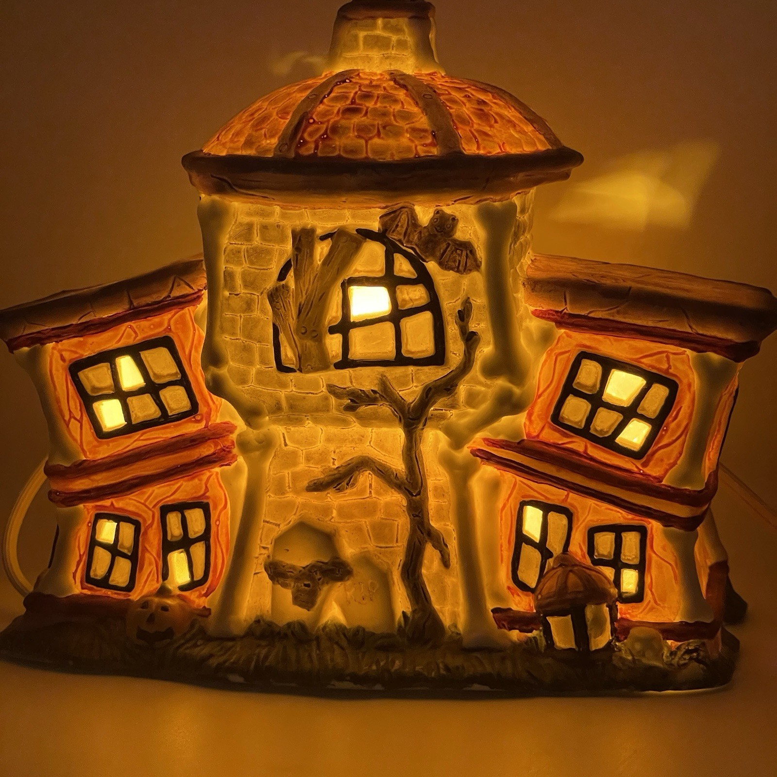 Porcelain Halloween Haunted Hospital Lighted Works