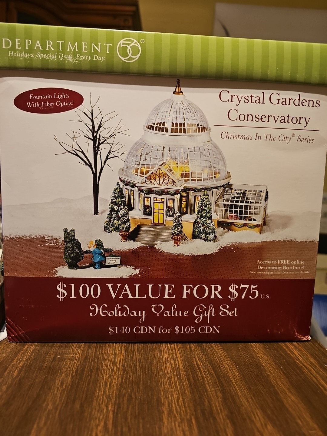 Dept 56 59219 “Christmas In The City” Series Crystal Gardens Conservatory EX/Box
