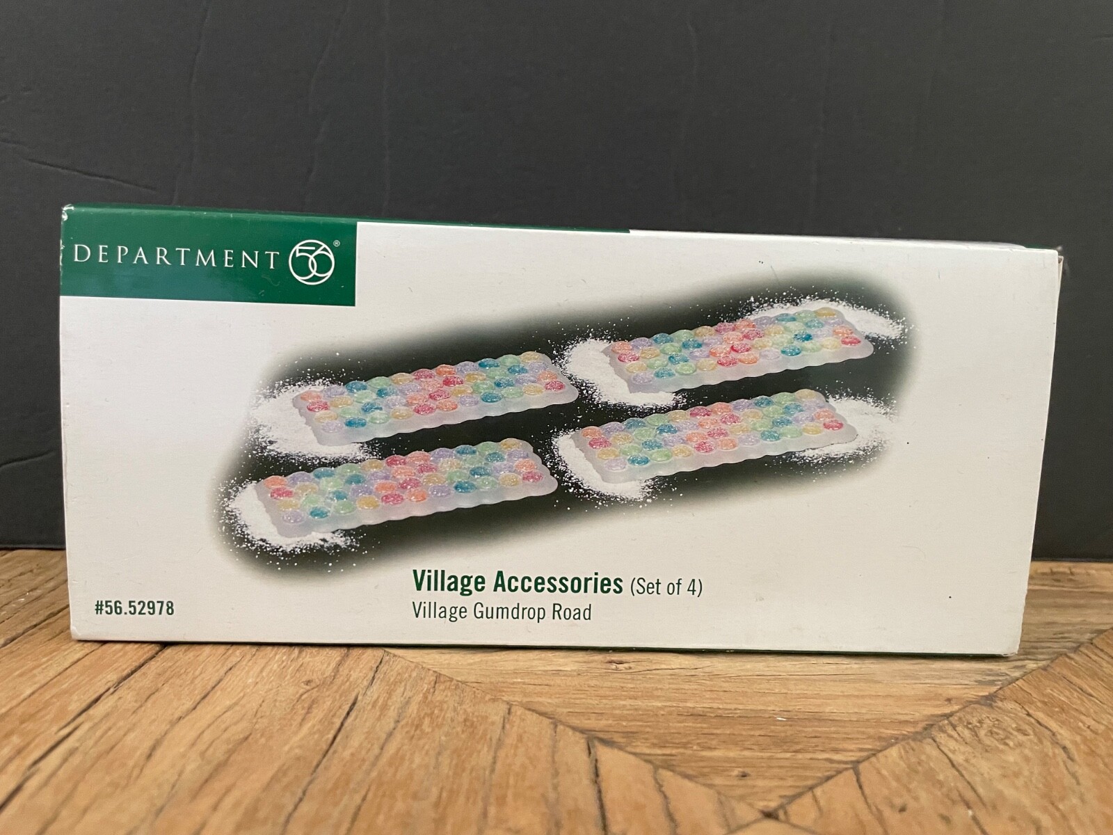 DEPT 56 Village Gumdrop Road Straight 4pc Set 52978 Accessory Walkway NEW
