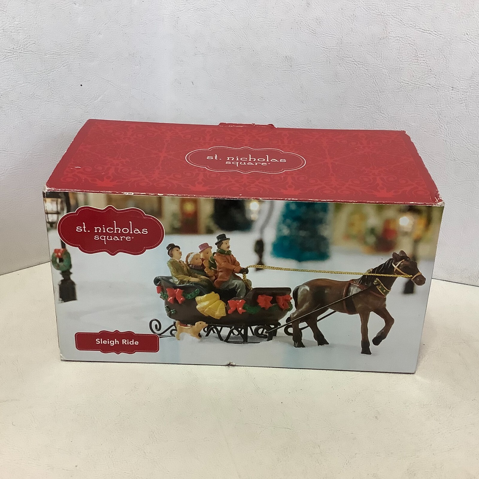 St Nicholas Square Sleigh Ride Christmas w/Box