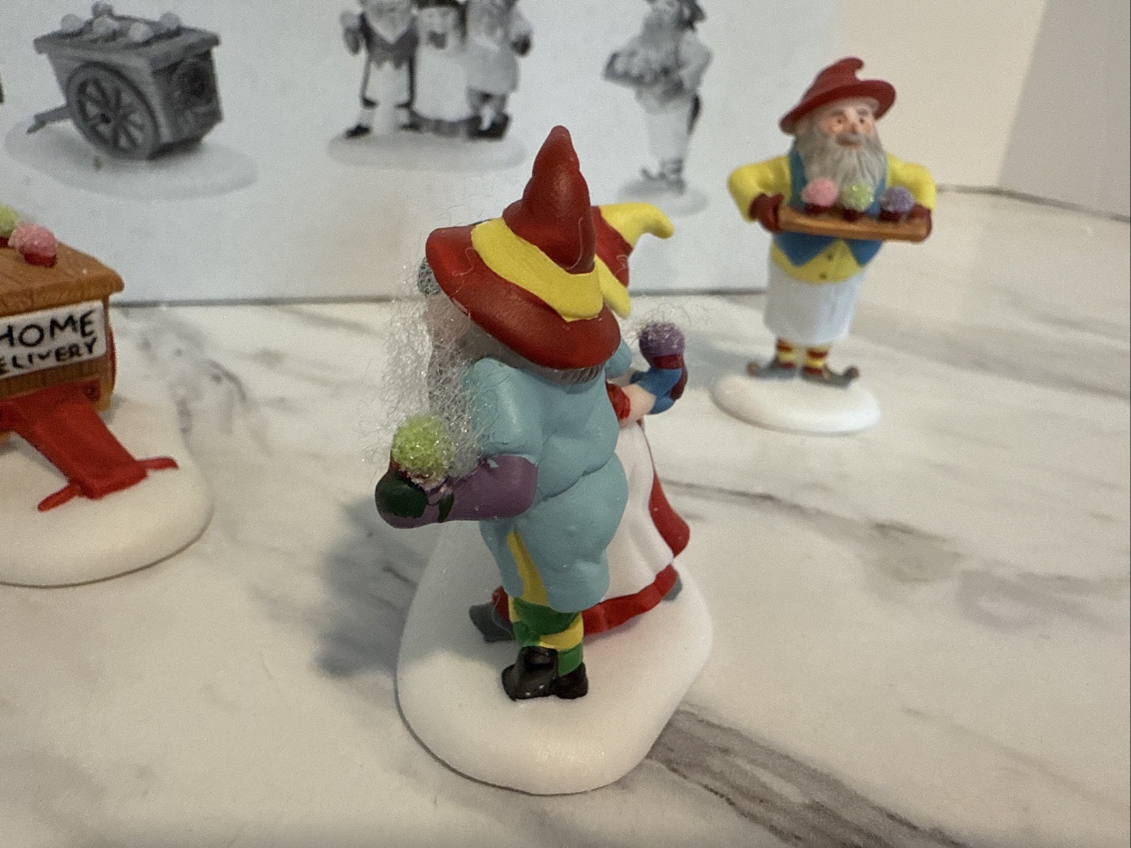 Dept 56 North Pole Series Accessory Snow Cone Elves 4pc Christmas Set #56375