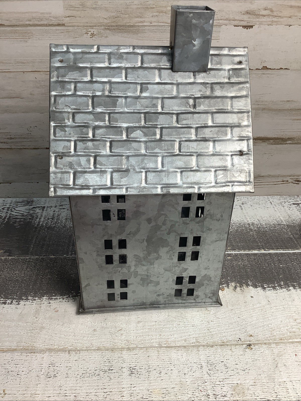 Pottery Barn Galvanized Village House 11″x9″