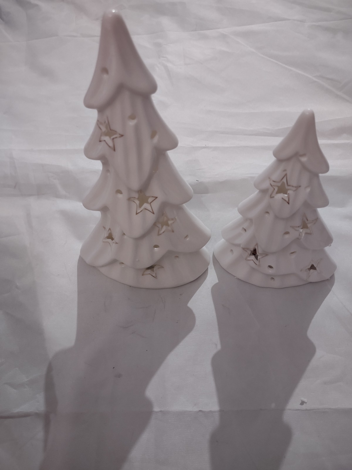 Aomoonoa Ceramic Christmas Tree…Diy Winter Village New Set Of 2