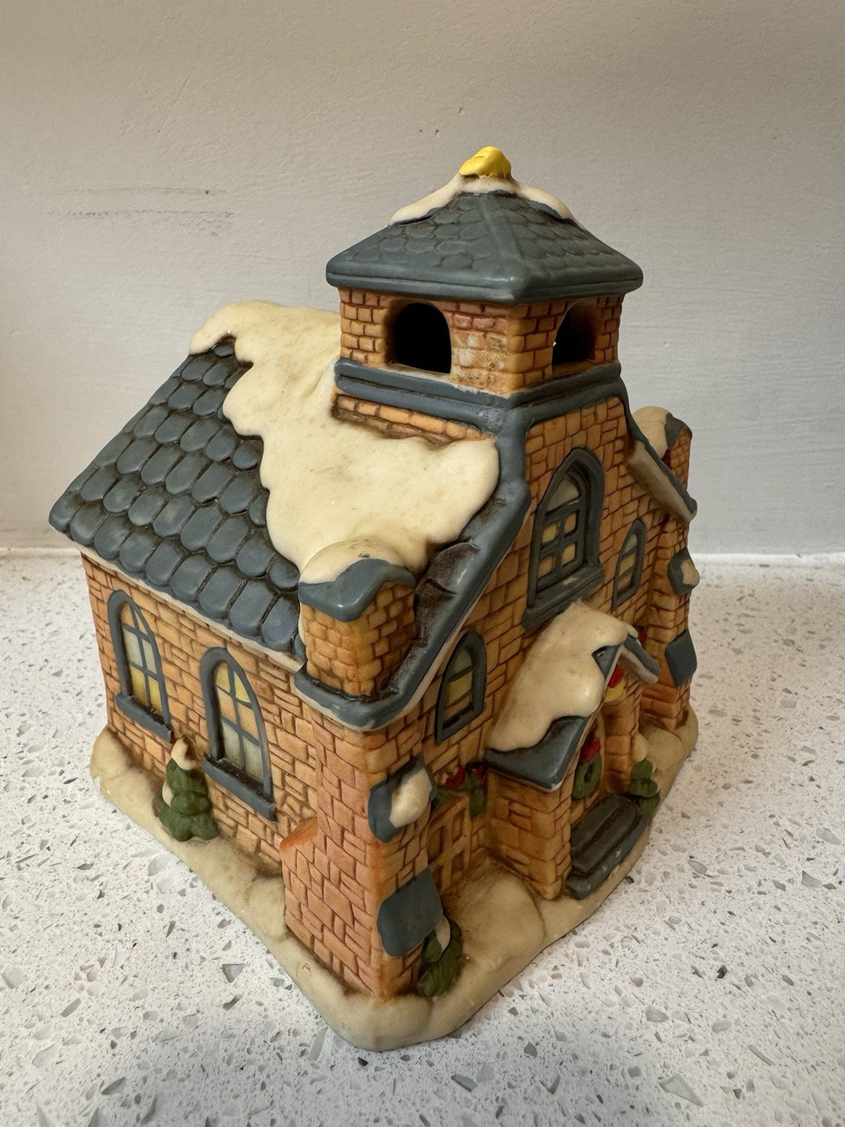 1987 Lefton Christmas Colonial Church Byron Wood Musical “Adeste Fideles” Works