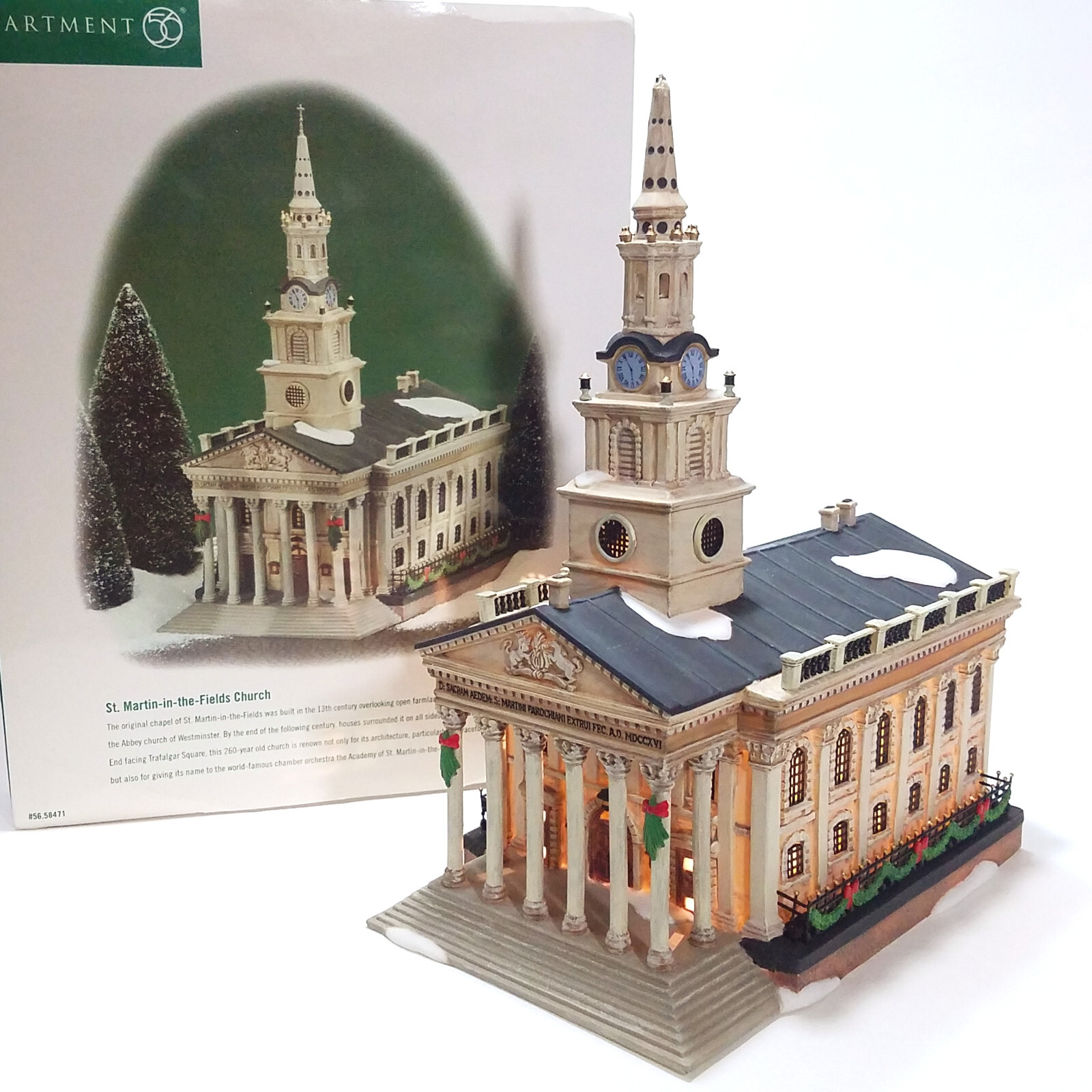 Dept 56 2000 St Martin In The Fields Church Heritage Dickens 58471 (Cross Broke)