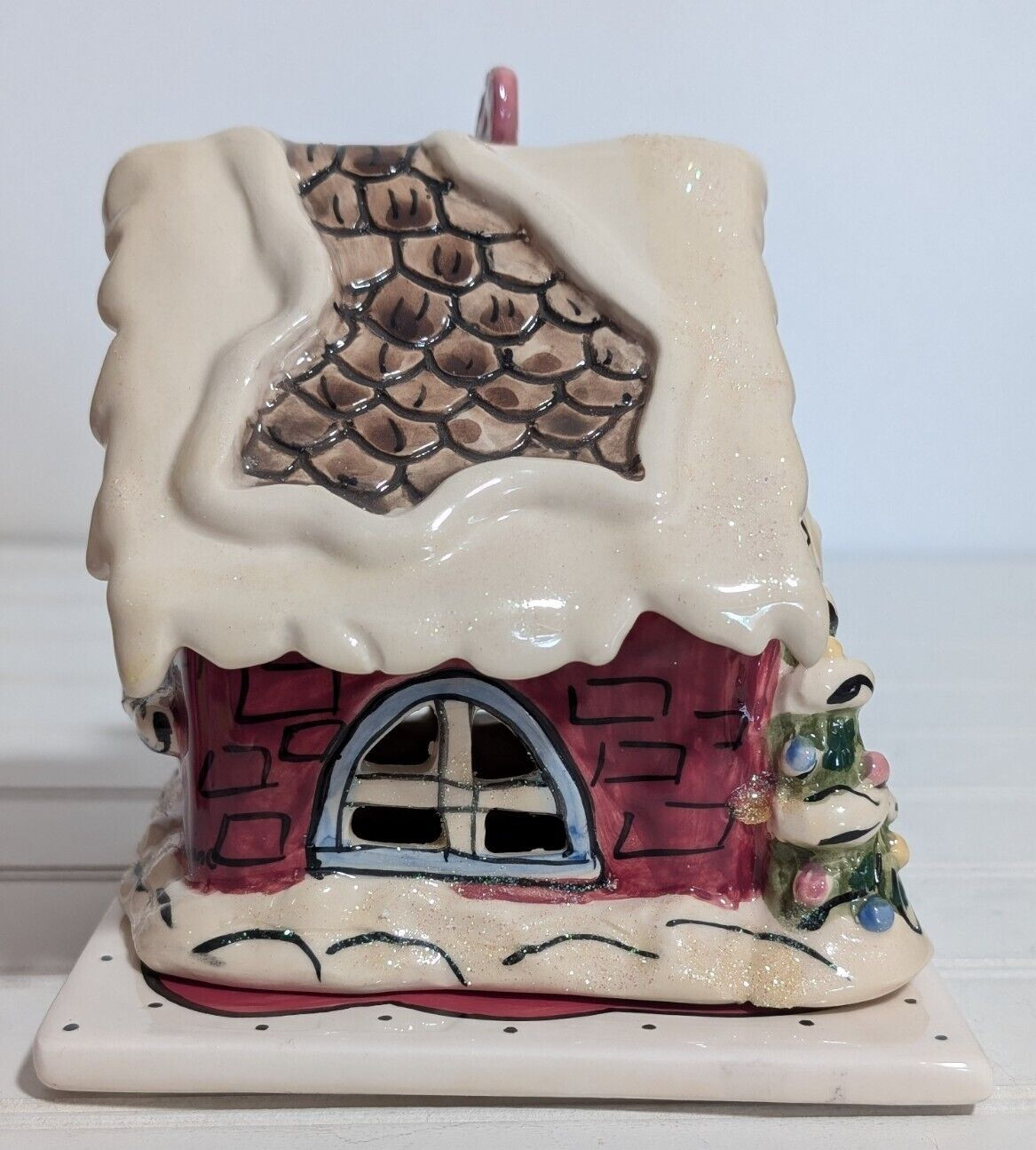 Blue Sky Christmas Ceramic Mouse House Tealight Christmas by Heather Goldminc 01
