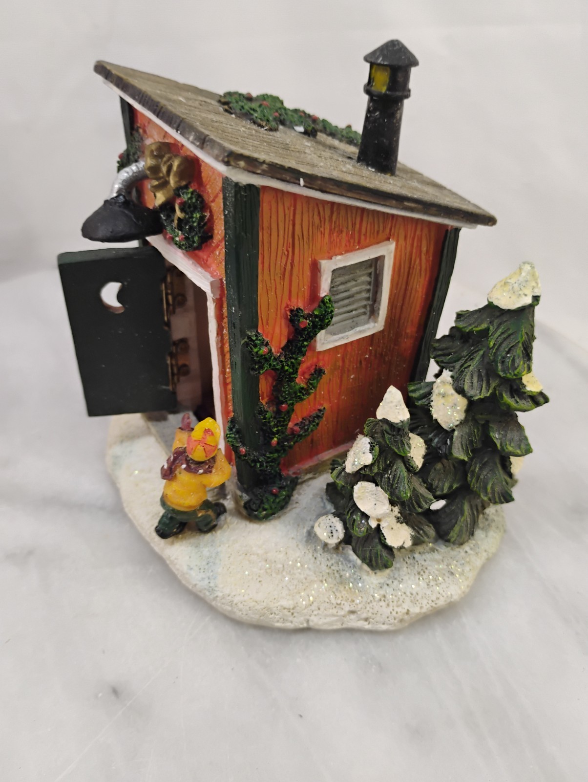 Vintage Unmarked Winter Outhouse