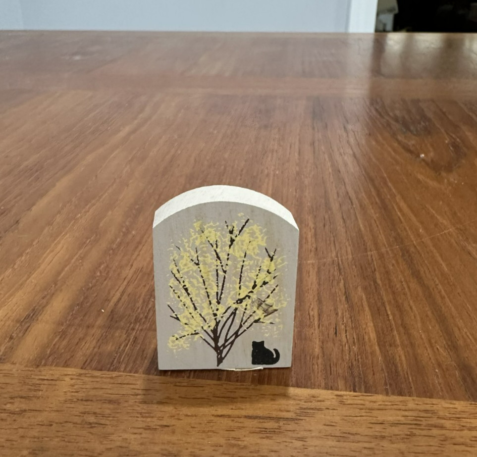 Retired 1992 Cat’s Meow Village Shelf Sitter – FORSYTHIA BUSH Accessory #194