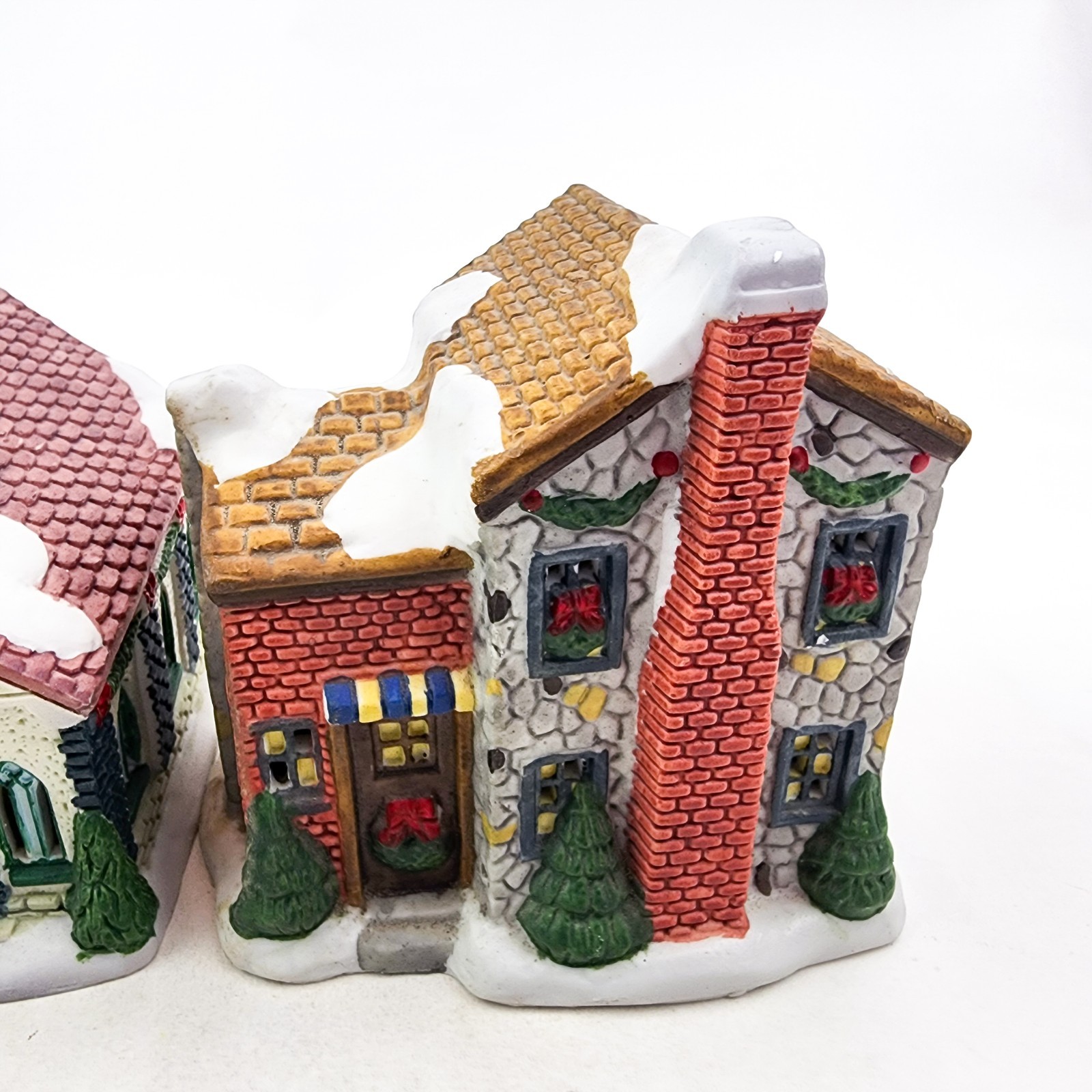Trim A Home Holiday Memories 3 Village Houses & 1995 Kmart