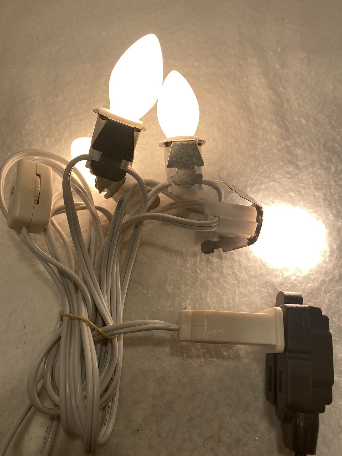 4 Socket Light Cord Set Dept 56 Lemax Christmas Village Sets On/Off Switch C7