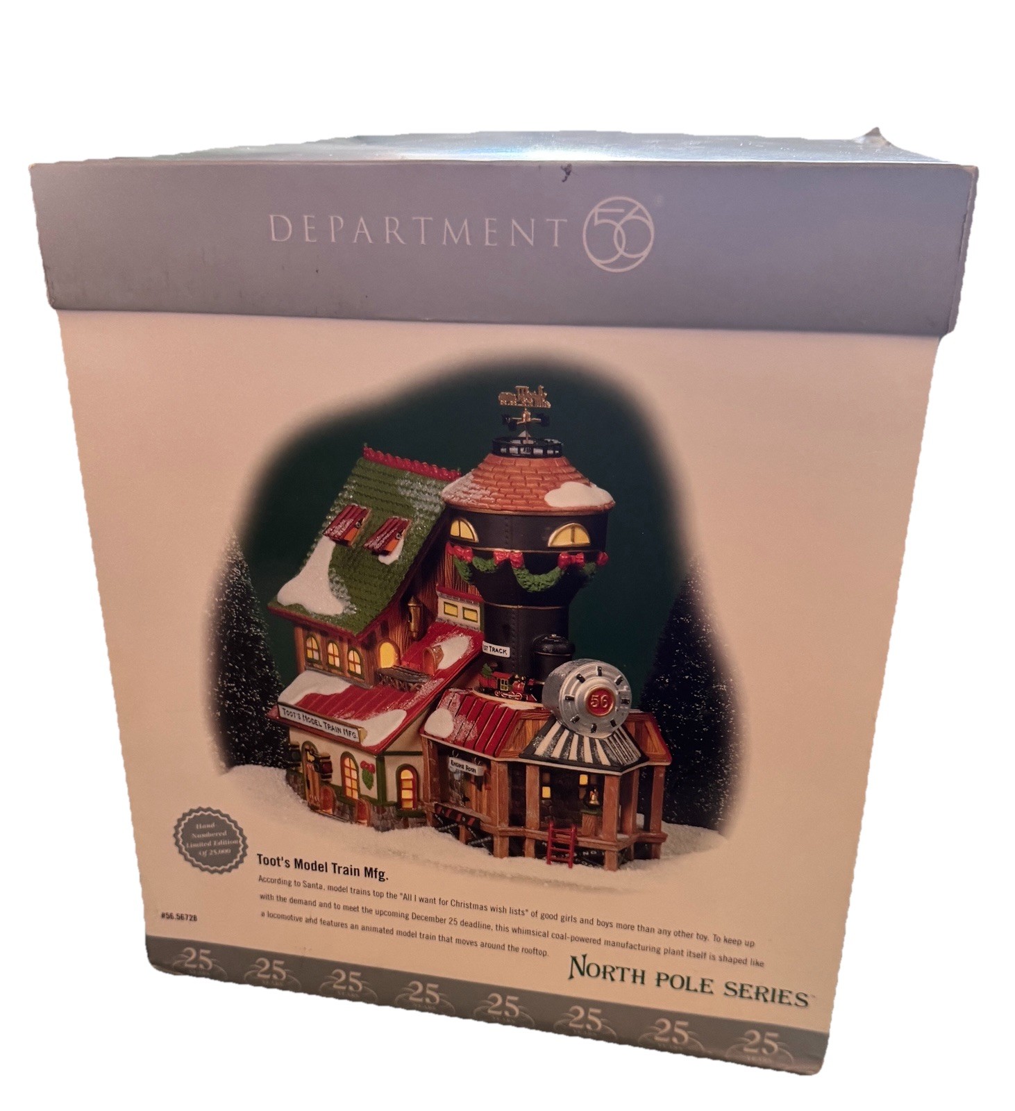 department 56 north pole Tinker’s Model Train Mfgr. “25th Anniversary” 56728