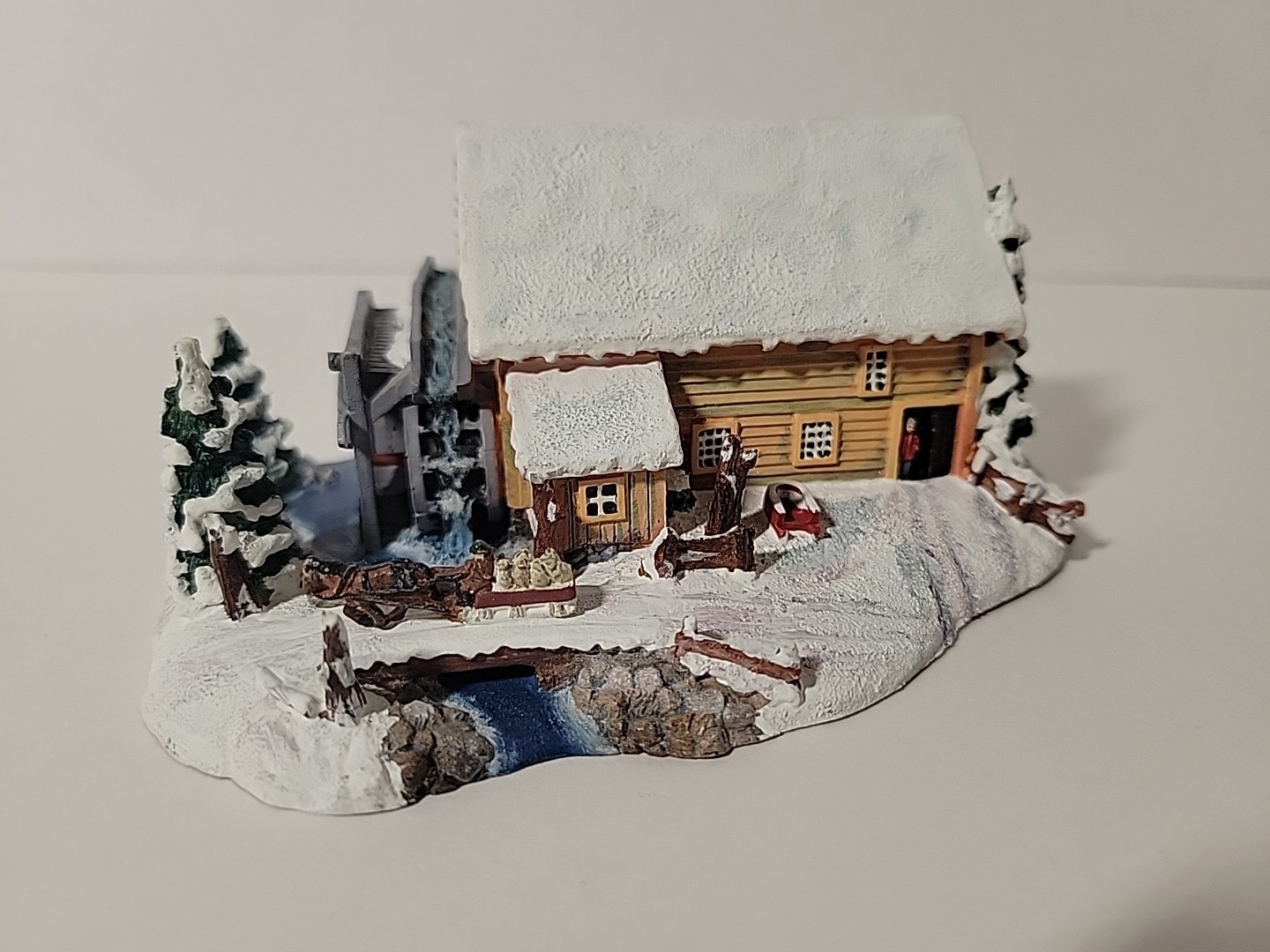 Vtg Hawthorne House: Currier & Ives “The Old Grist Mill” Holiday Display Figure