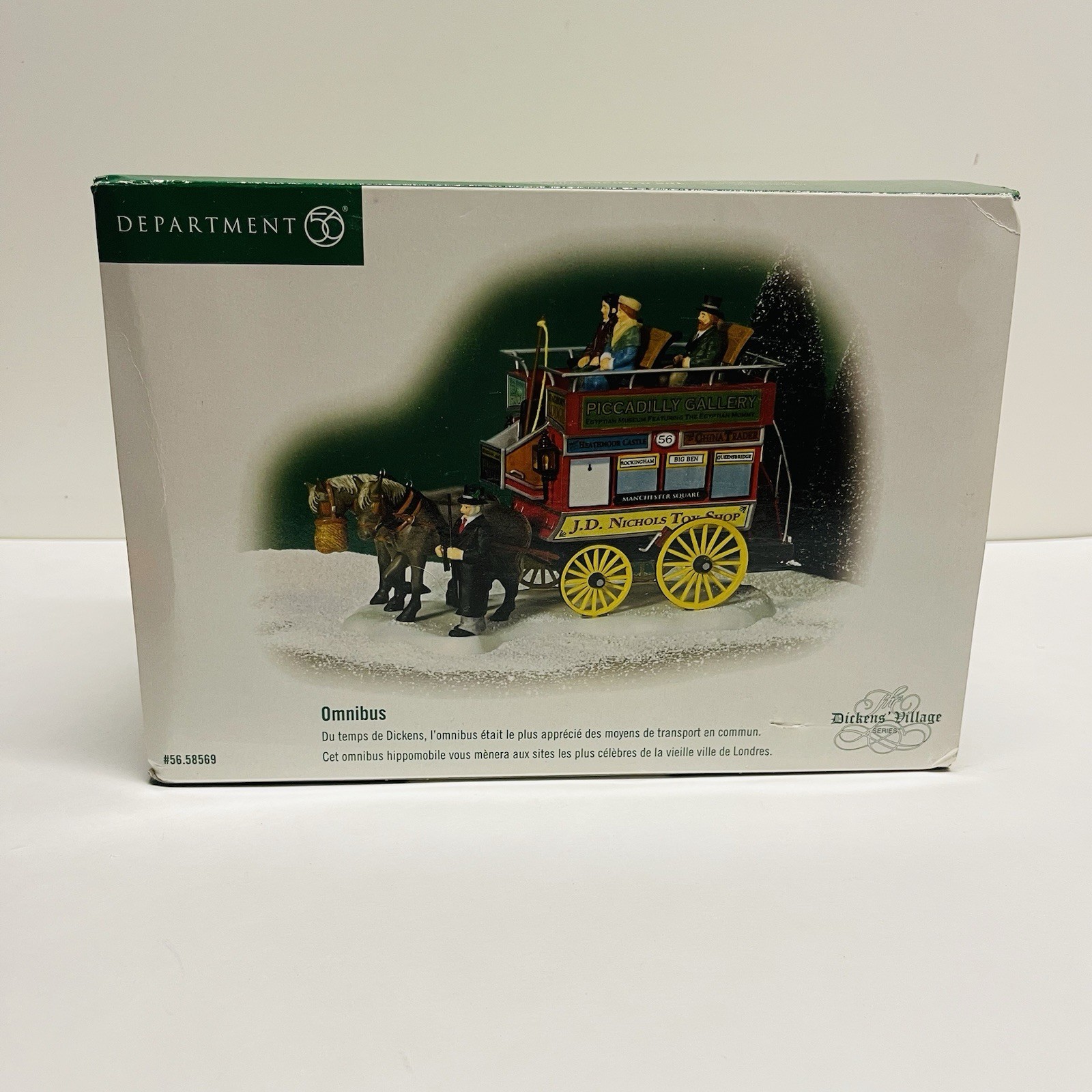 Department 56 Heritage Village Horse Drawn Omnibus Christmas Carriage Dickens