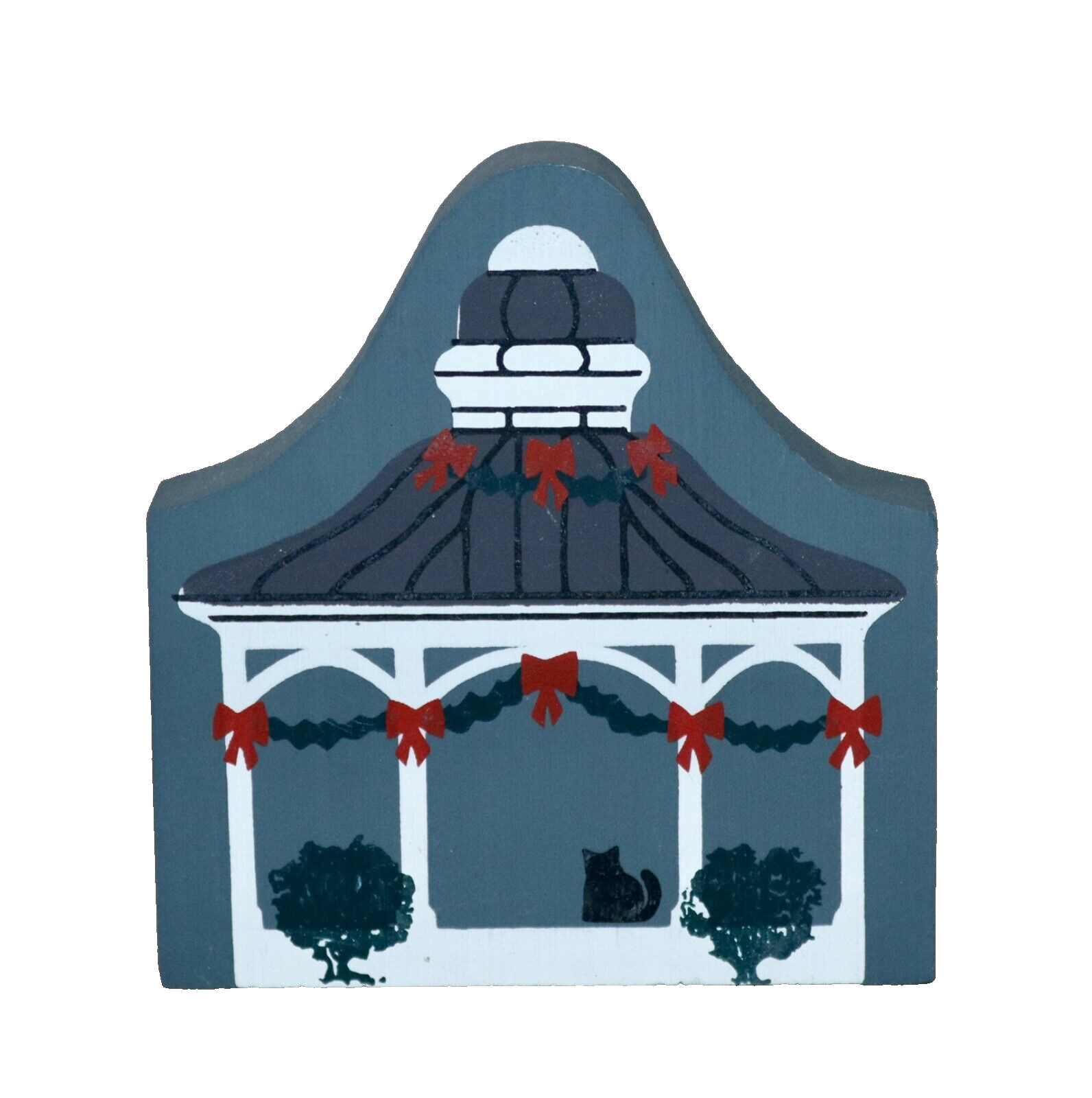Bandstand ~ Christmas Bows & Wreaths ~ Faline Cat’s Meow Shelf Sitter Accessory