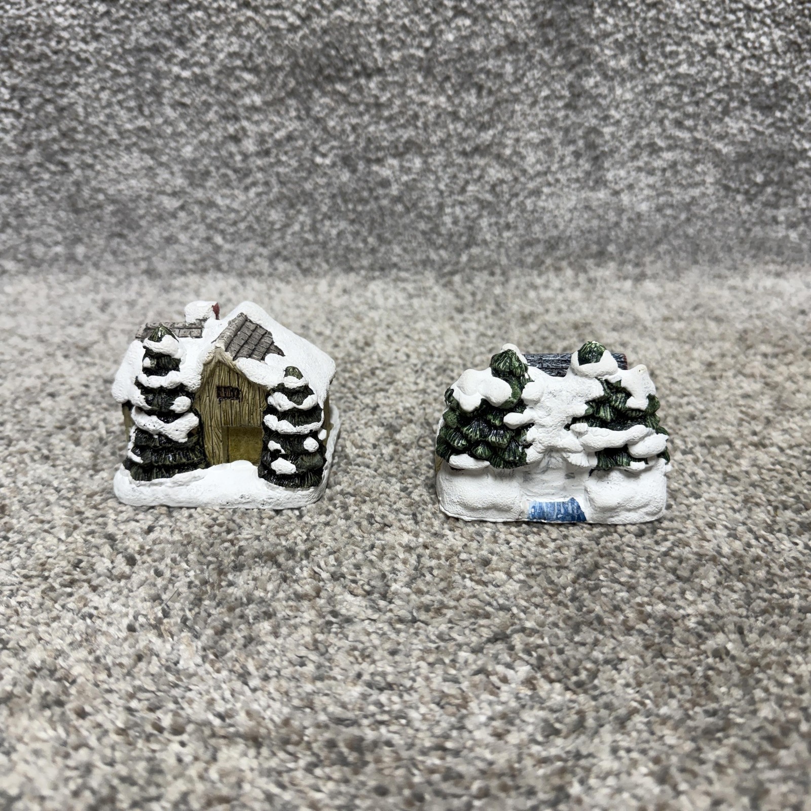 Vintage 1989 RSVP American Rustic Christmas Cottages Lot 5 Mini Houses W Boxes