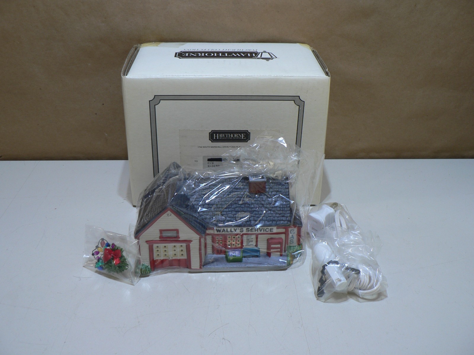 Hawthorne Village Mayberry Wally’s Filling Station Lights 1994 New in Box 79723