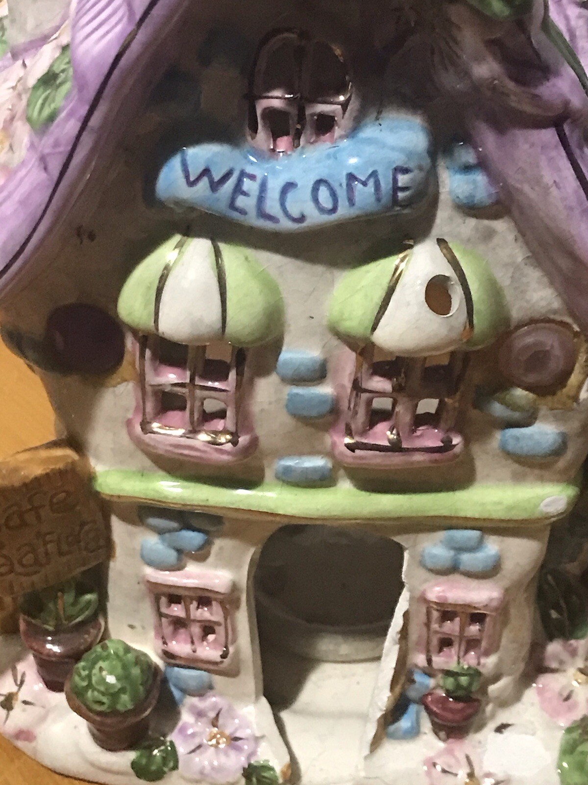 Dolomite Spring House Tea Candle Welcome House Ceramic & Porcelain MulticolorVTG