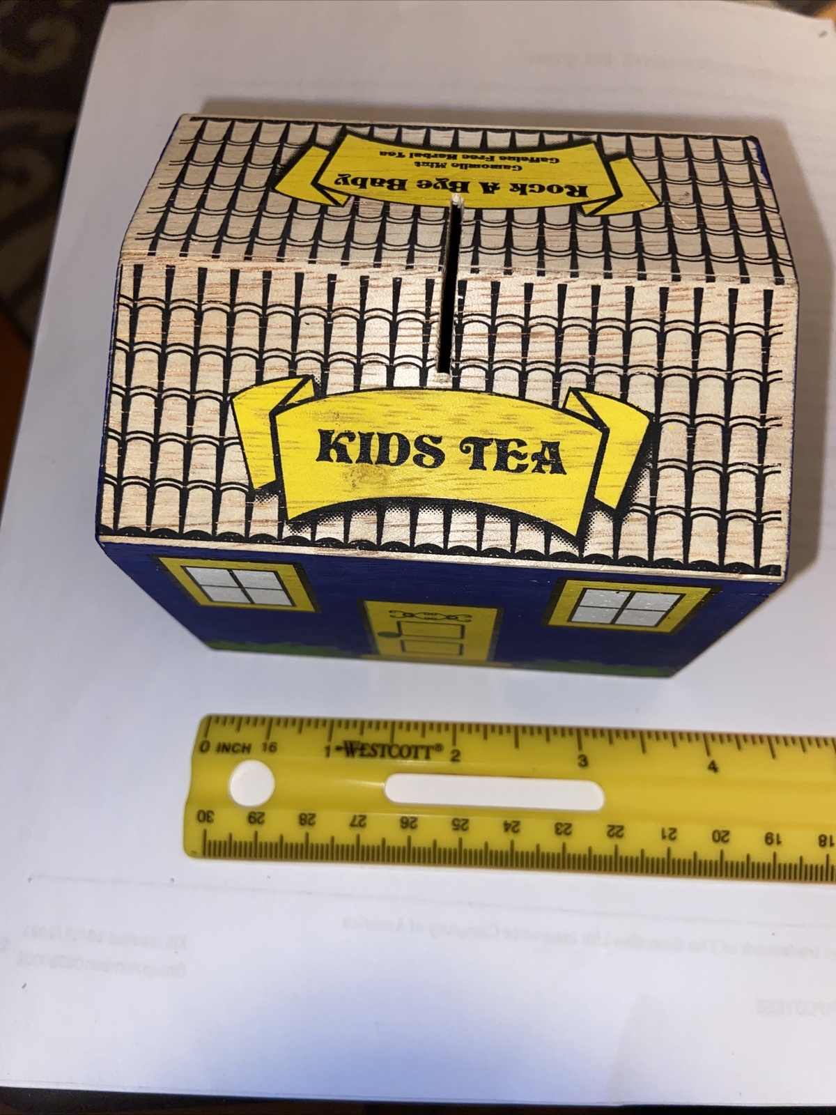 Rock-A-Bye, Baby Kids Tea Wooden House Bank ￼W/!removable Floor