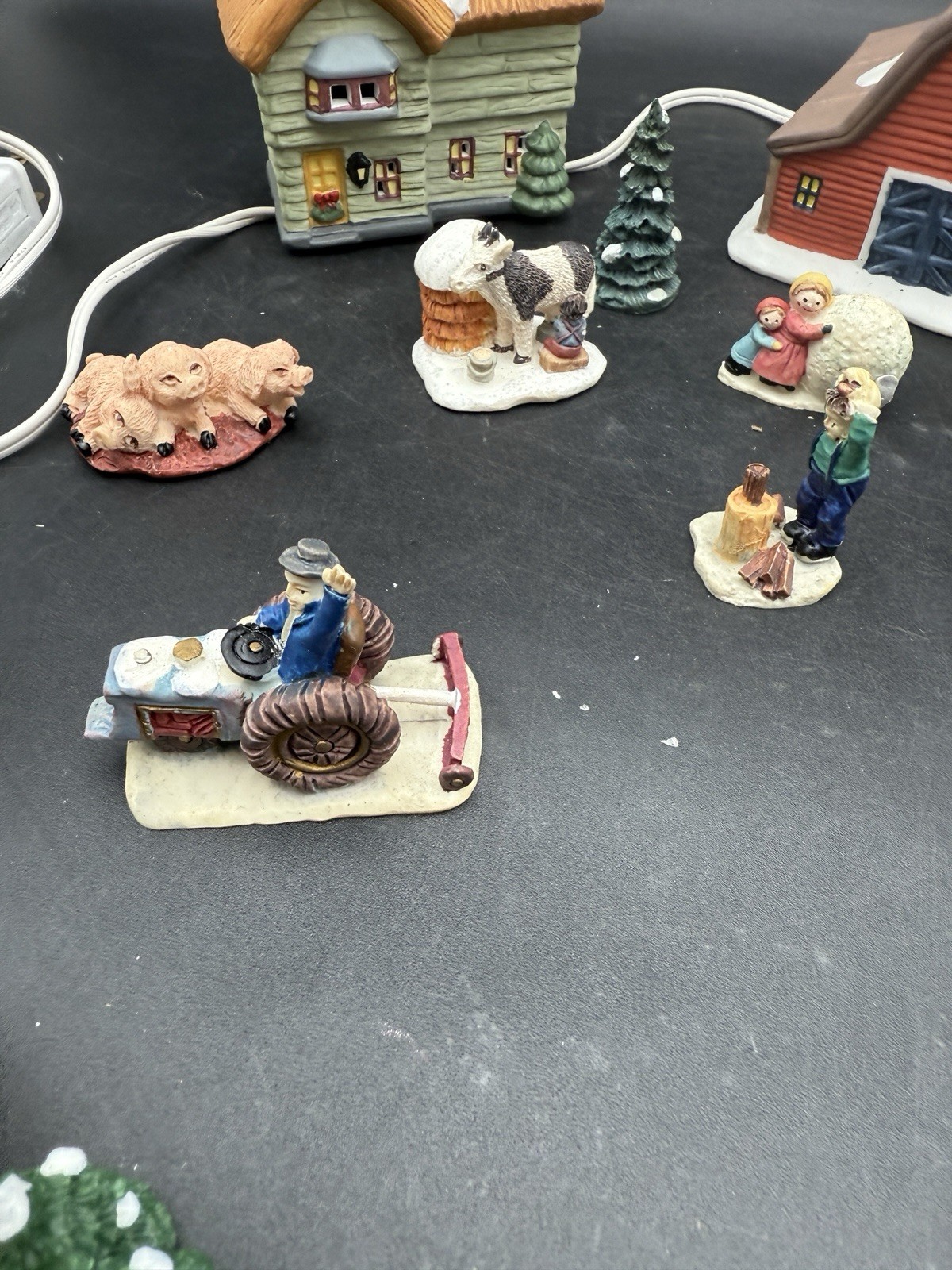 Vintage -Share The Joy -Farm Scene from Caldor Light up Church Barn Farmhouse +