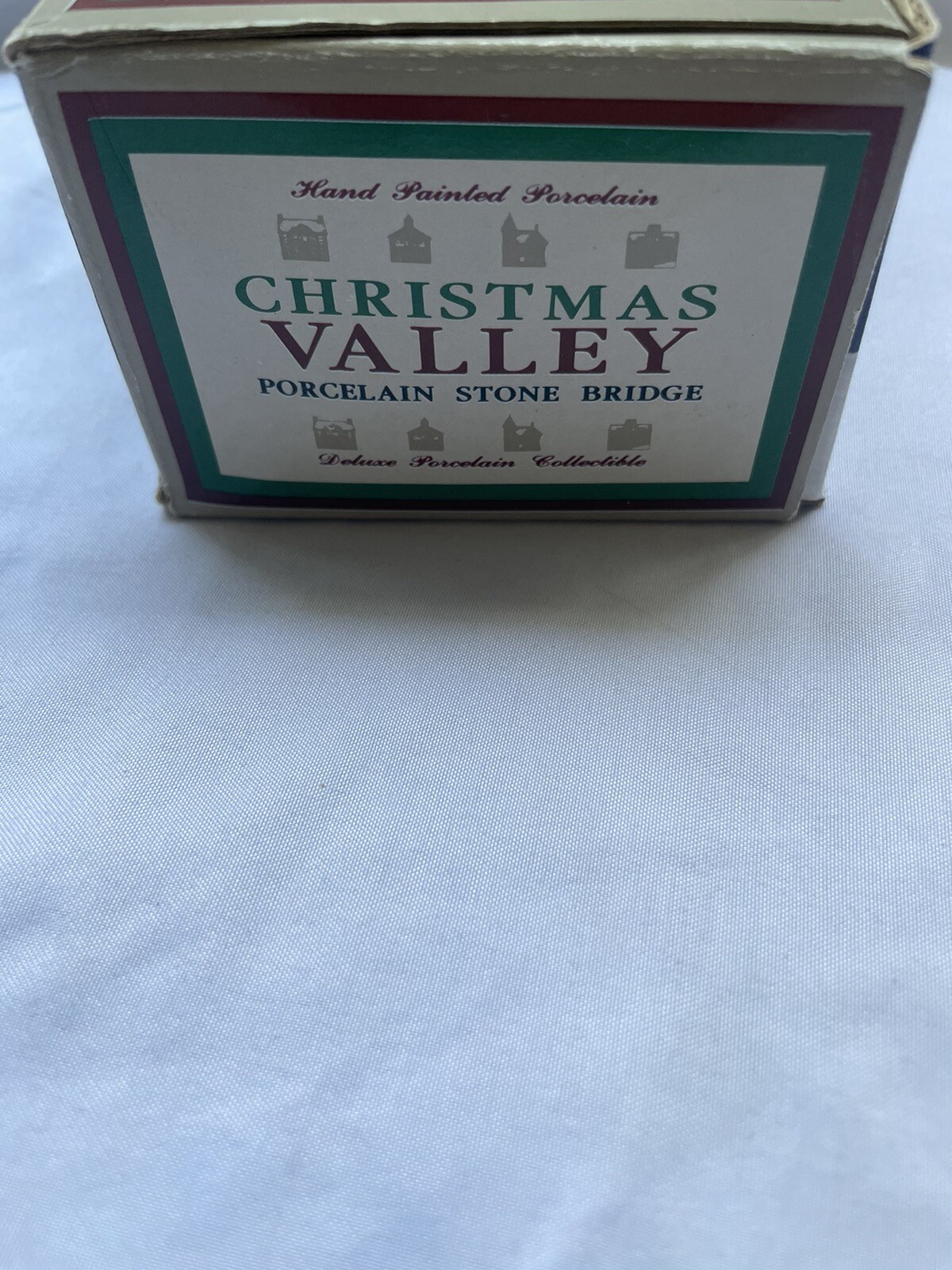 Vintage 1992 Christmas Valley Collection Bridge Ornament by Seasonal Specialties