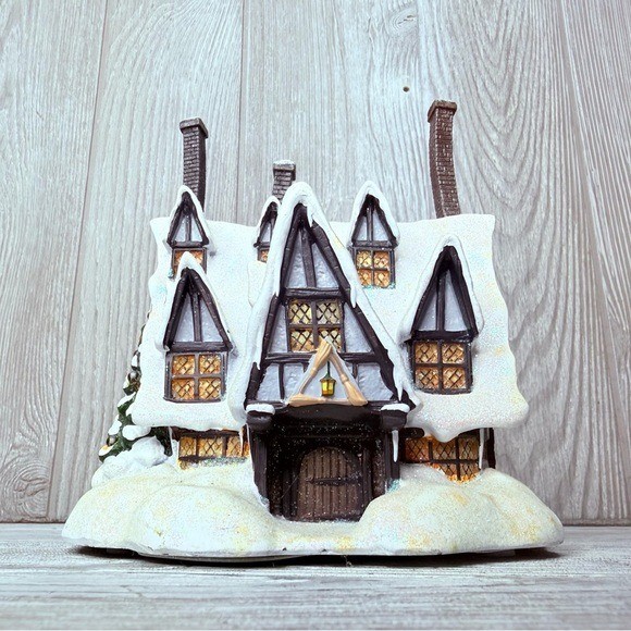 Harry Potter Three Broomsticks Pub Bradford Exchange Hawthorne Village RARE work