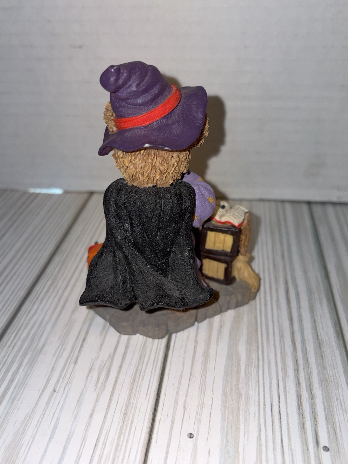 Vintage Bear With Pumpkin Collection Halloween Figurines Lot Of 2 Fun Fall Decor