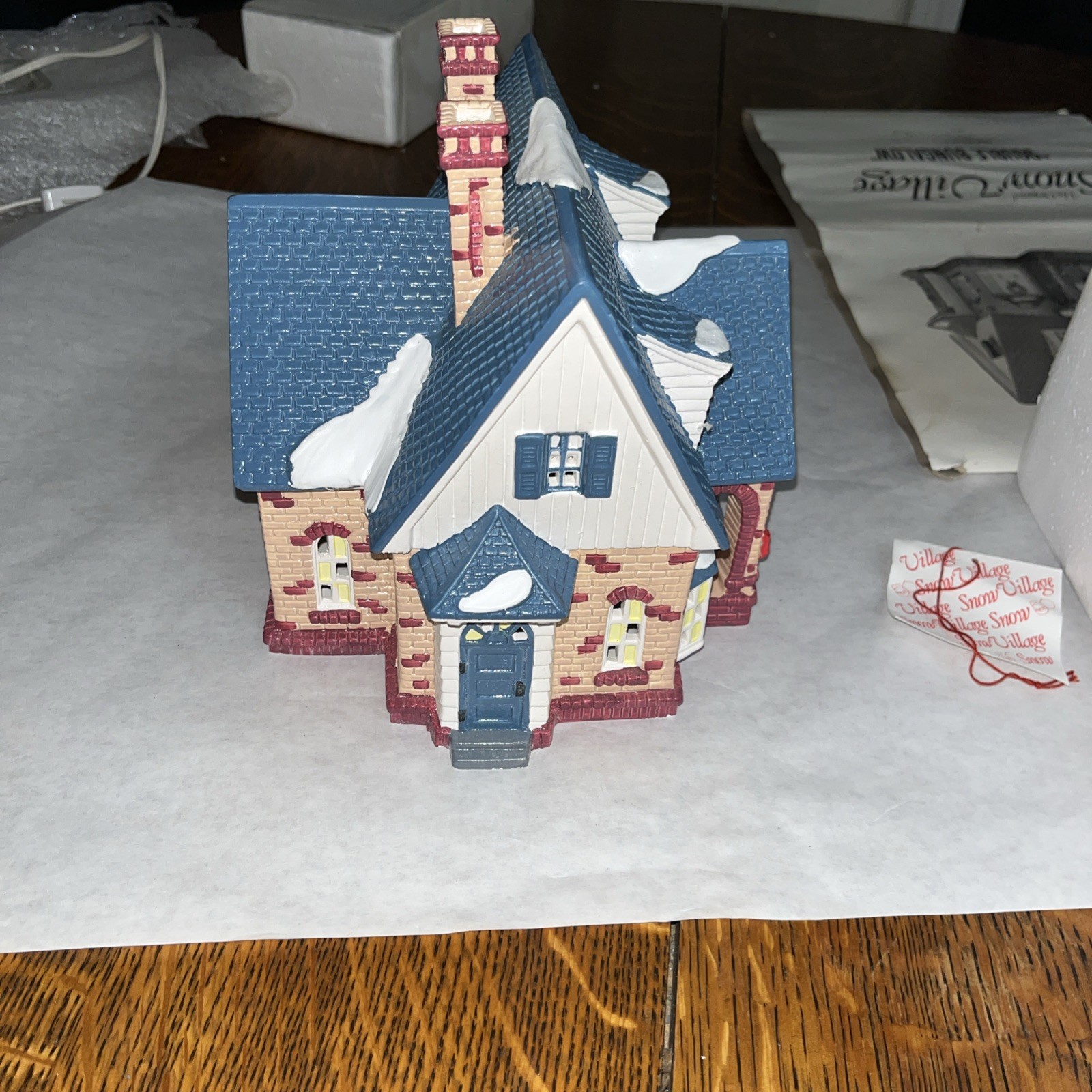 Department 56 Original Snow Village – DOUBLE BUNGALOW 5407-0 W/ Box & Light