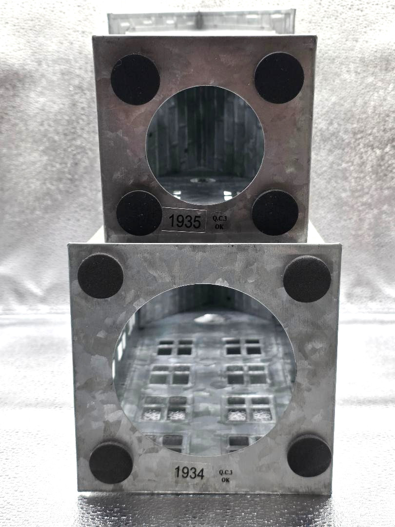 Pottery Barn Galvanized Village Houses SET of 2