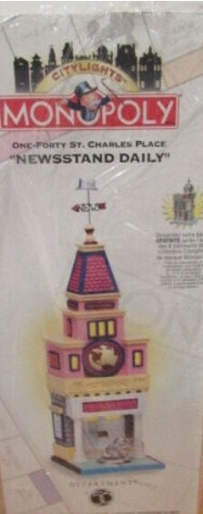 Dept 56 City Lights Monopoly Newstand 140 St Charles Place New Box