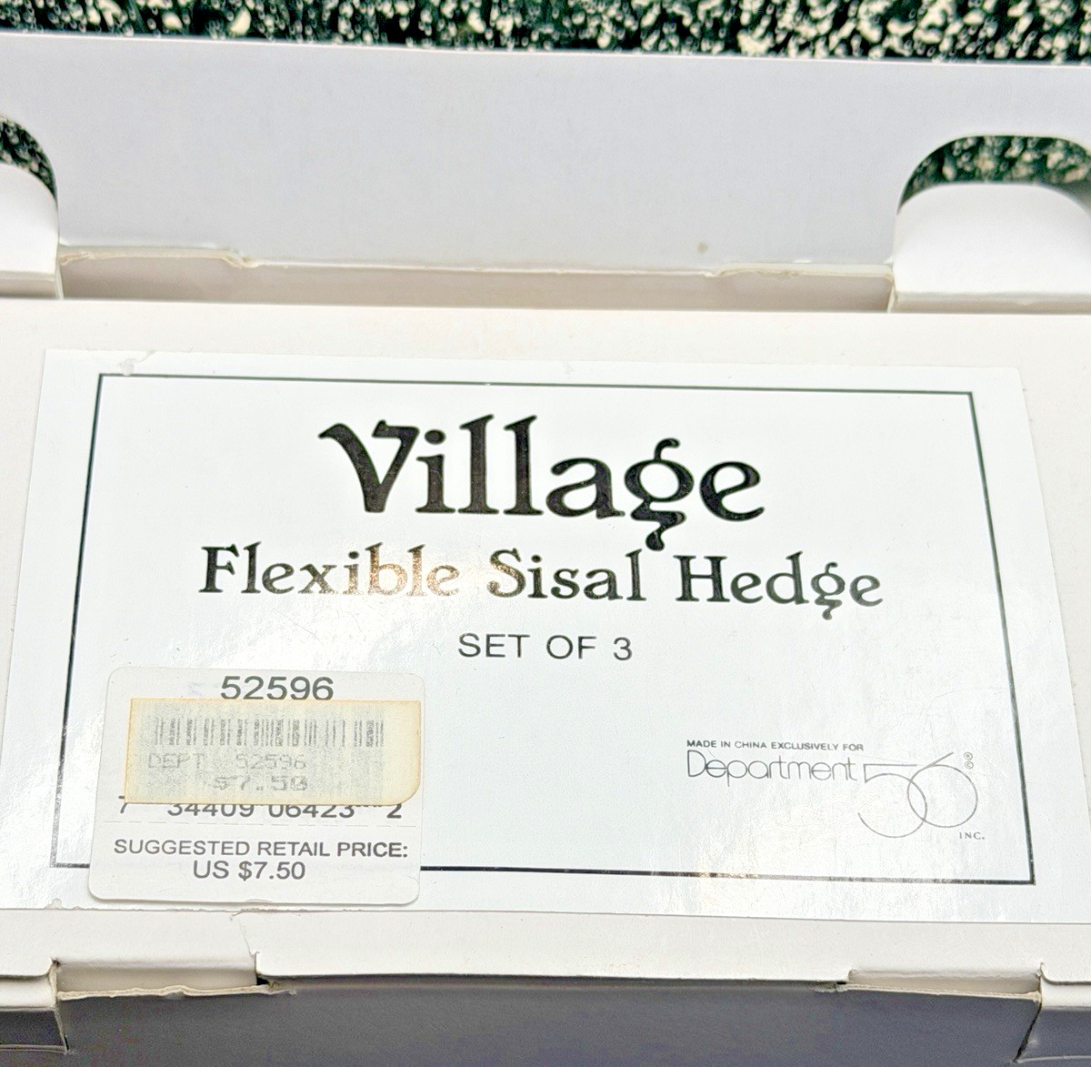 Dept 56 Village Flexible Sisal Hedge Lot Snowy Fencing 5 Boxes 3 Tall 2 Short
