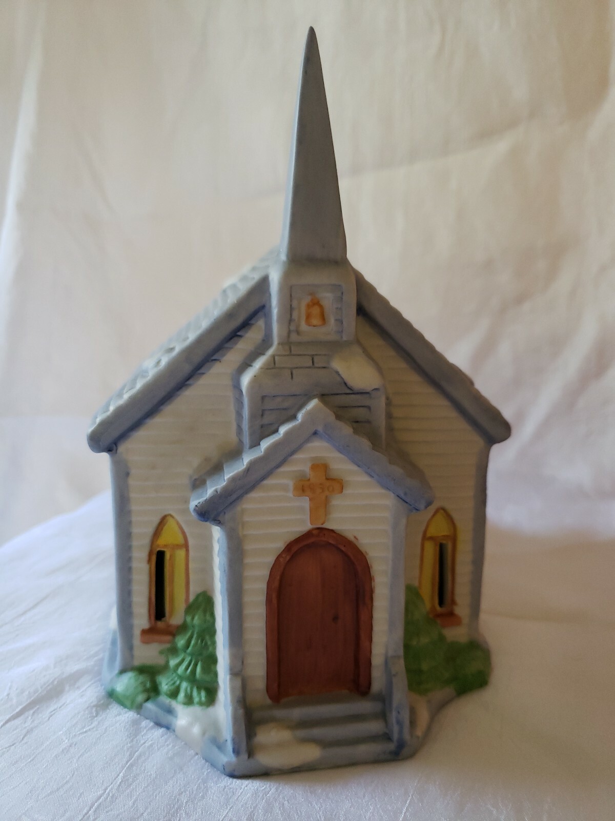 AMERICANA ST. PAUL’S CHURCH PORCELAIN ILLUMINATED 1991 WITH LIGHT & CORD 52D8
