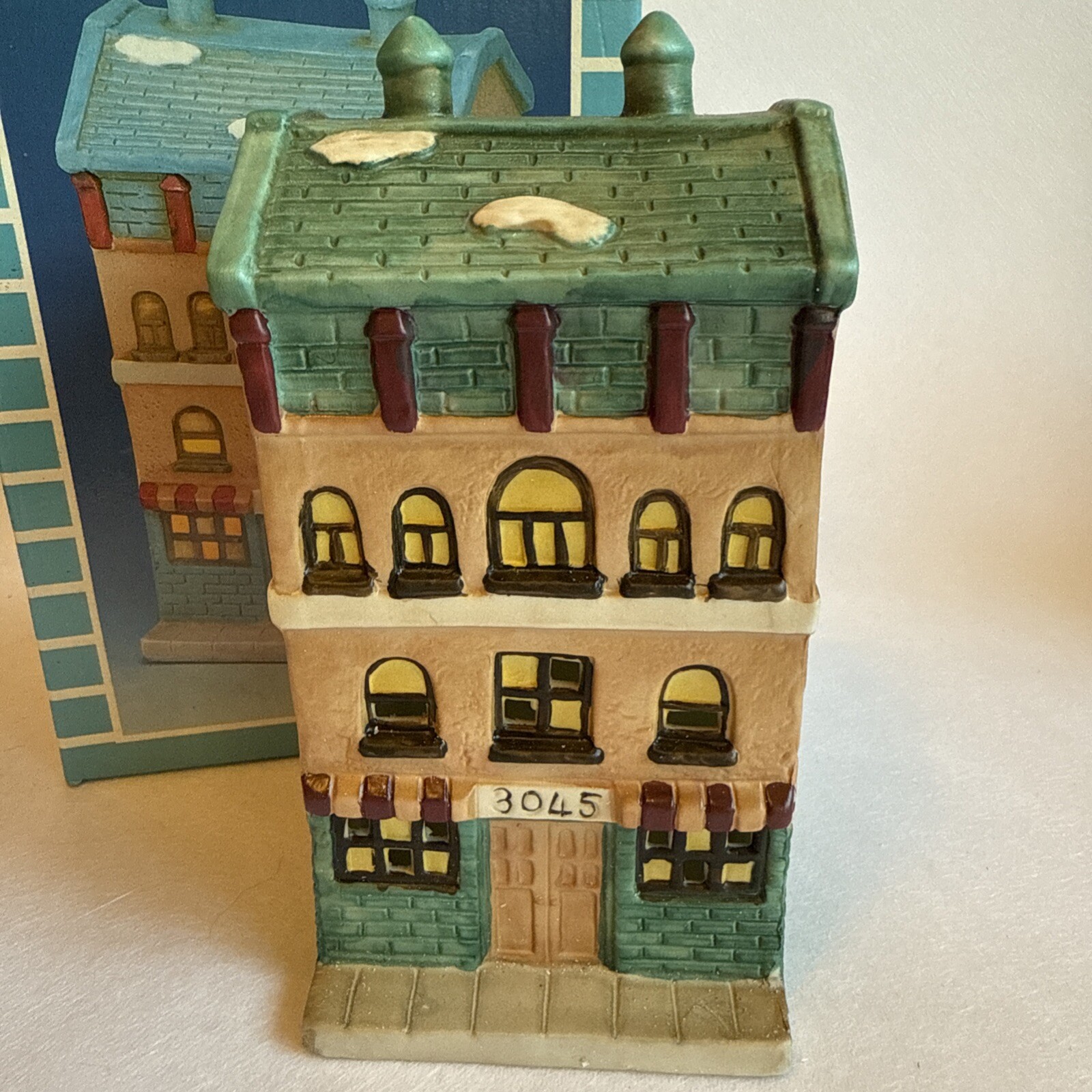 Kmart Holiday Christmas Porcelain Hand Painted Lighted house K-Mart