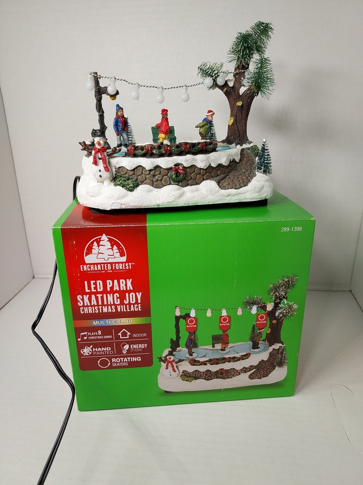 NIB FG Square* Park Skating Joy*~Animated~Illuminated~LED~With Or W/O Music