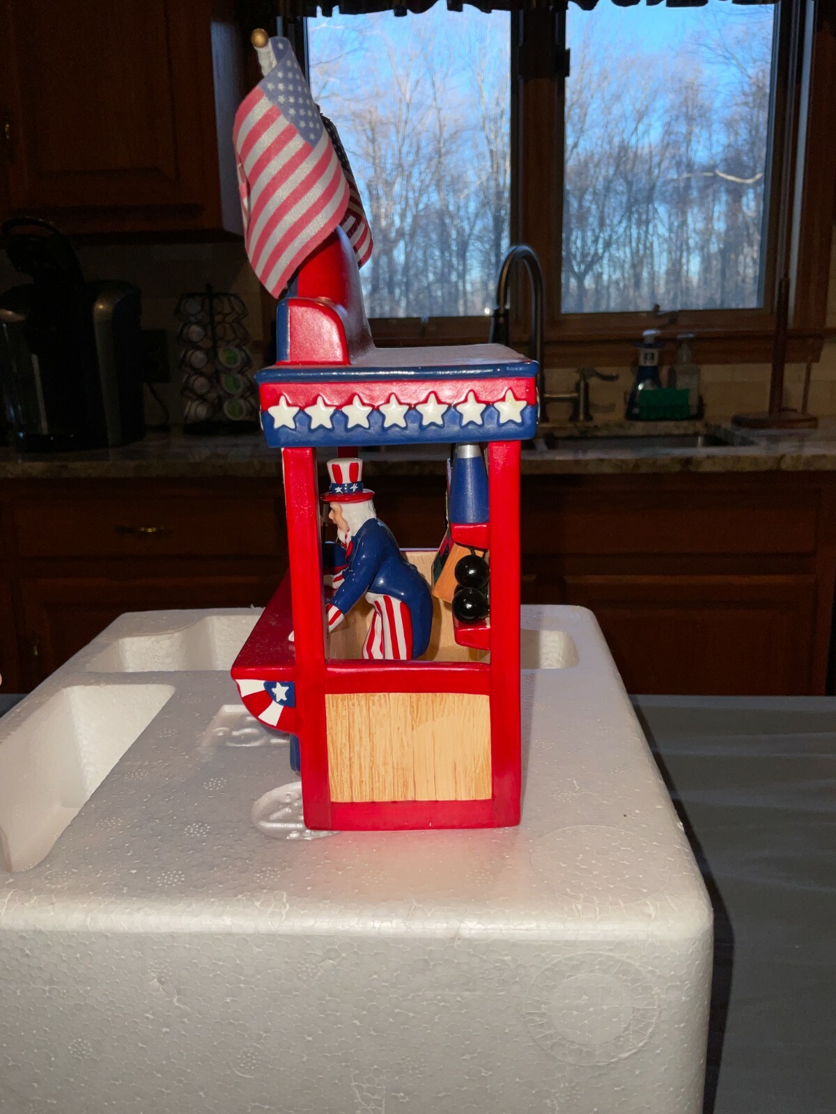 Department 56 Snow Village Uncle Sam’s Fireworks Stand #54974 IOB