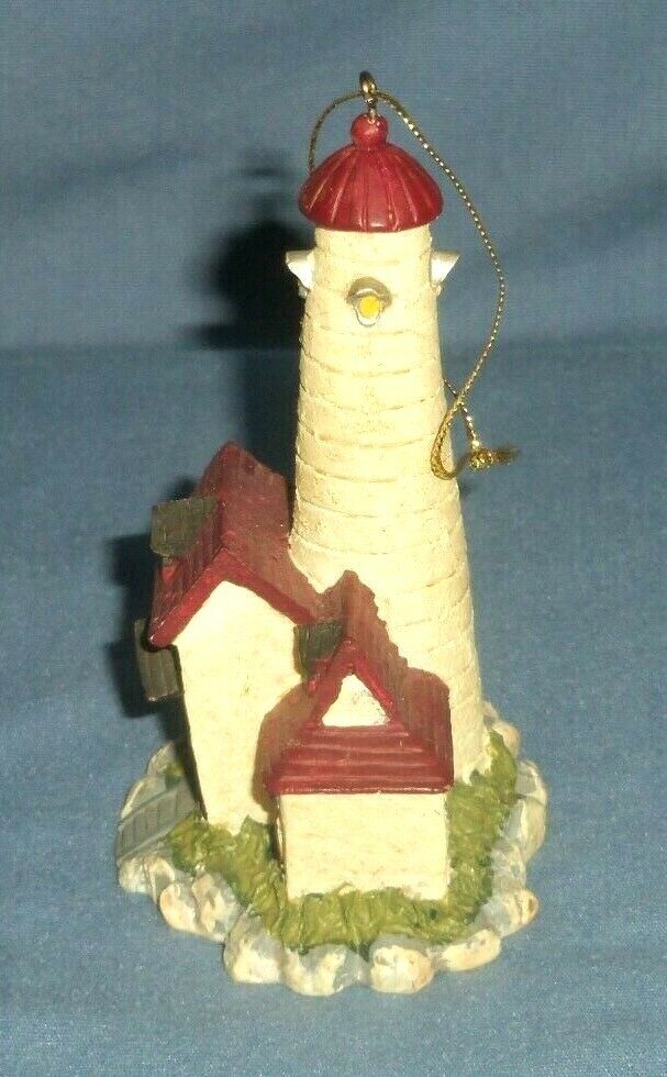 Miniature Lighthouse Christmas Ornament Village Figurine Resin Nautical Ocean