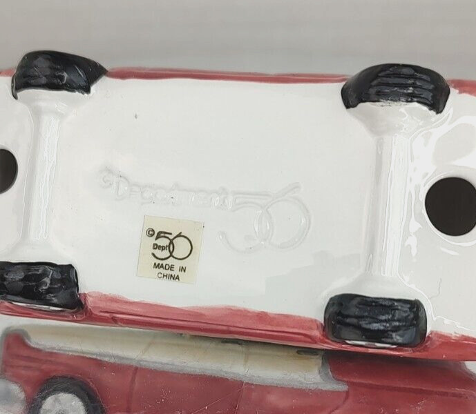 Sept 56 Snow Village #5457-7 Hand Painted Retired Classic Car Station Wagon NOS