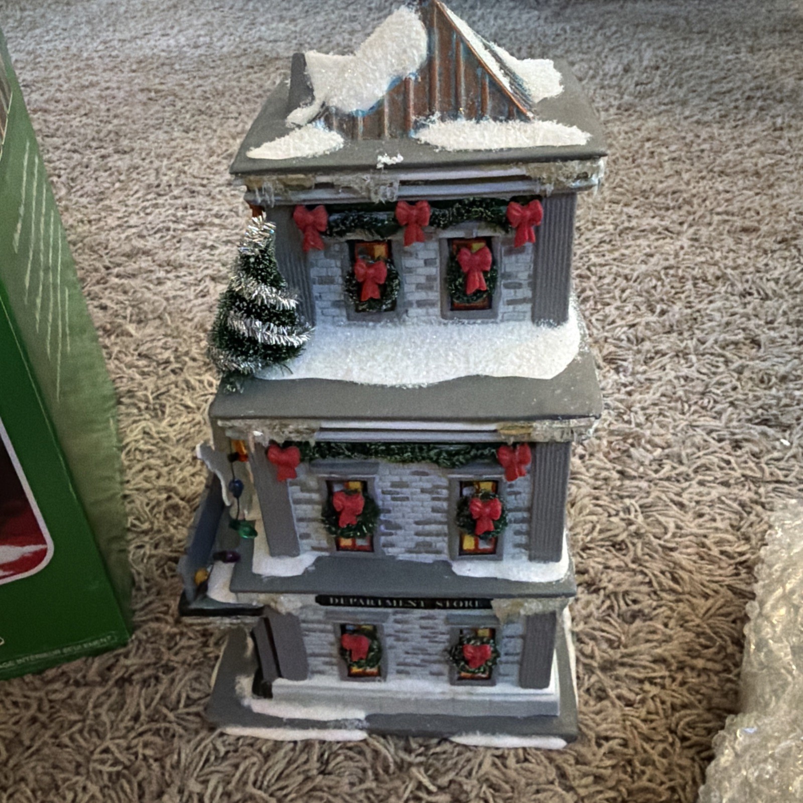 Dept 56 A Christmas Story ‘Higbees Department Store’ W/Box And Flag Unused.