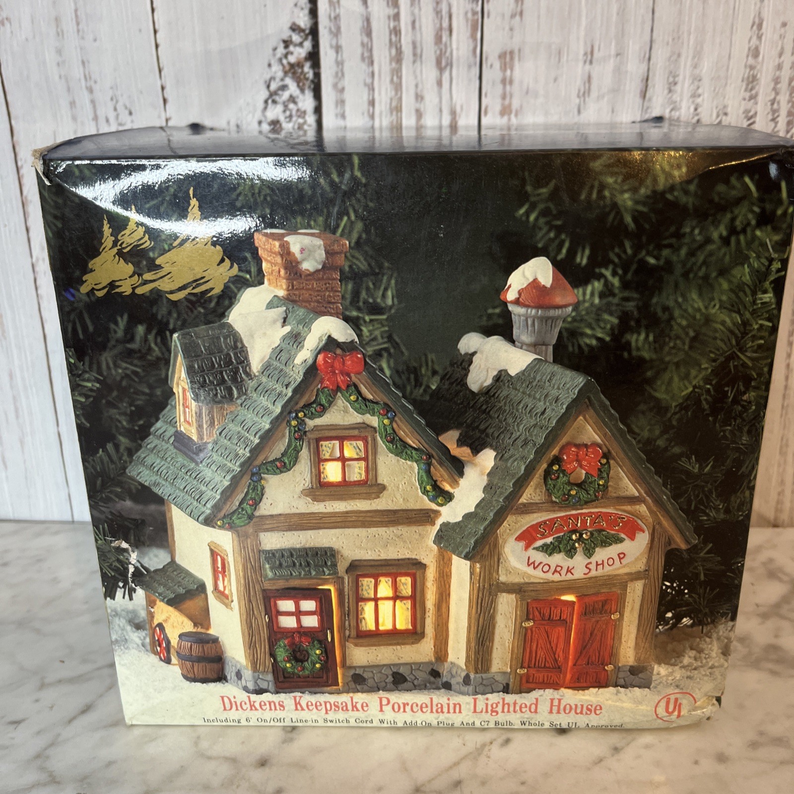 Dickens Keepsake Porcelain Lighted House Christmas Village Vintage Ace Hardware