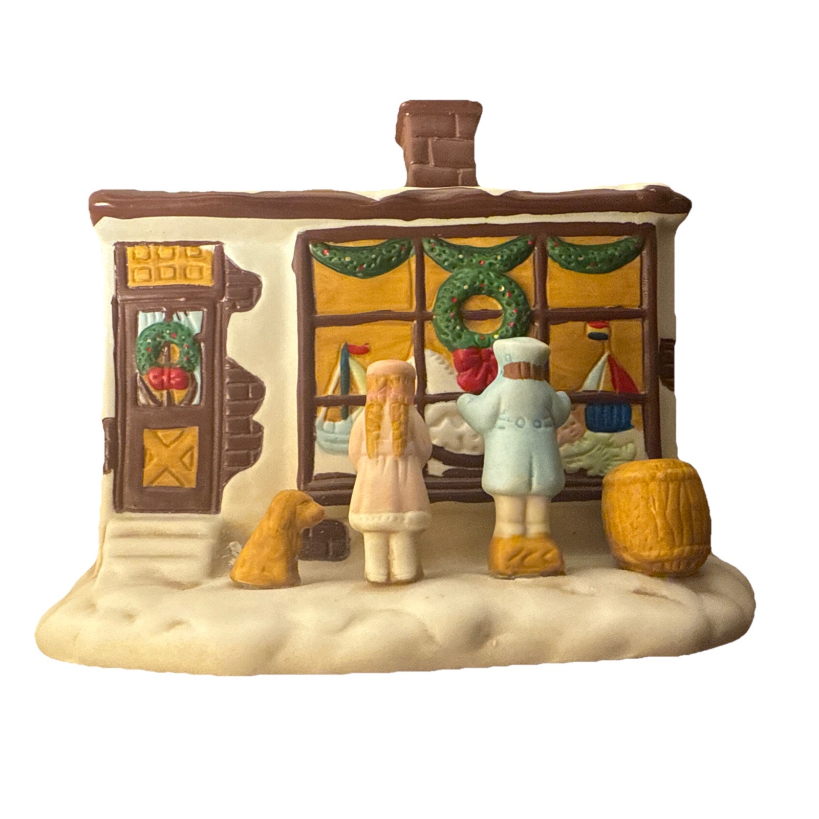 Christmas Around the World Lighted Toy Shop Front 1994 Vintage Holiday Display