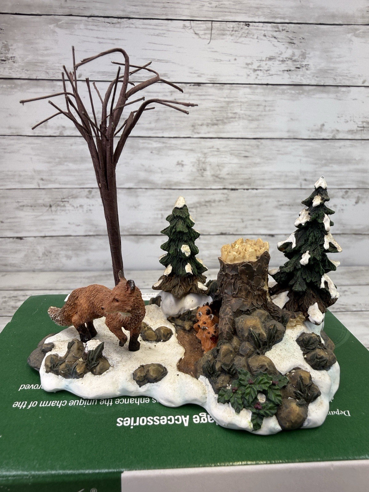 Department 56 Village Accessories Foxes in the Forest 1998 Retired #52744