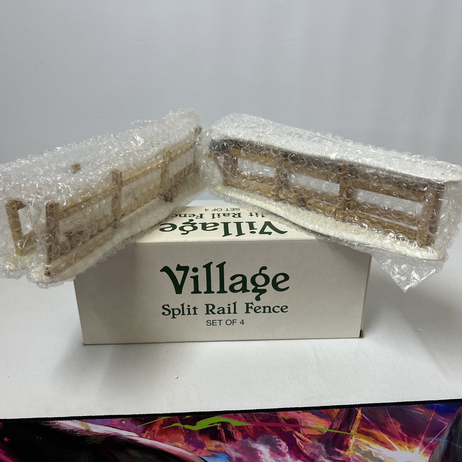 Dept 56 Split Rail Fence Set Of 4Snow Village Wooden Fences 10” Retired