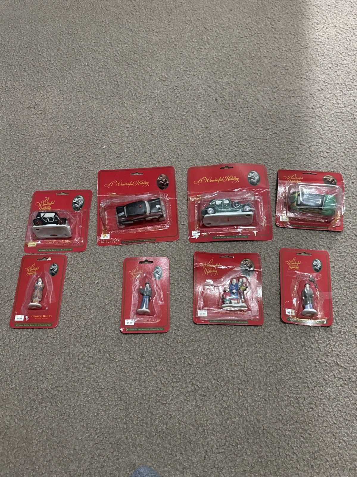 It’s A Wonderful Life Holiday Christmas Village Set Target Brand, 8 Pieces 1995