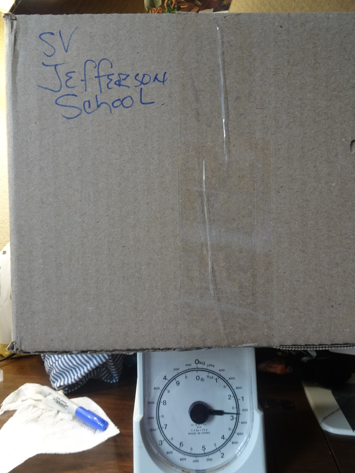 DEPT 56 SV Jefferson School 50822 1987 NO ORIGINAL BOX, HAS LIGHT VGUC