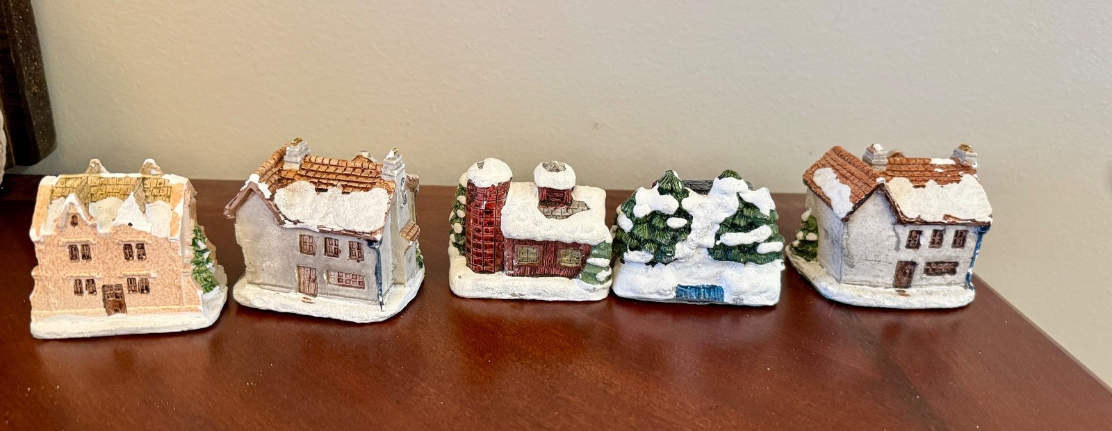 Dickens Christmas Collection RSVP 1988 5 Pc Set Scrooge Toy Barn Bridge