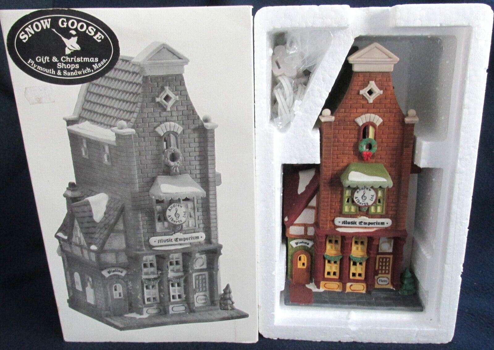 Dept 56 Christmas in the City #55310 Music Emporium 1992 in Box w/ Light
