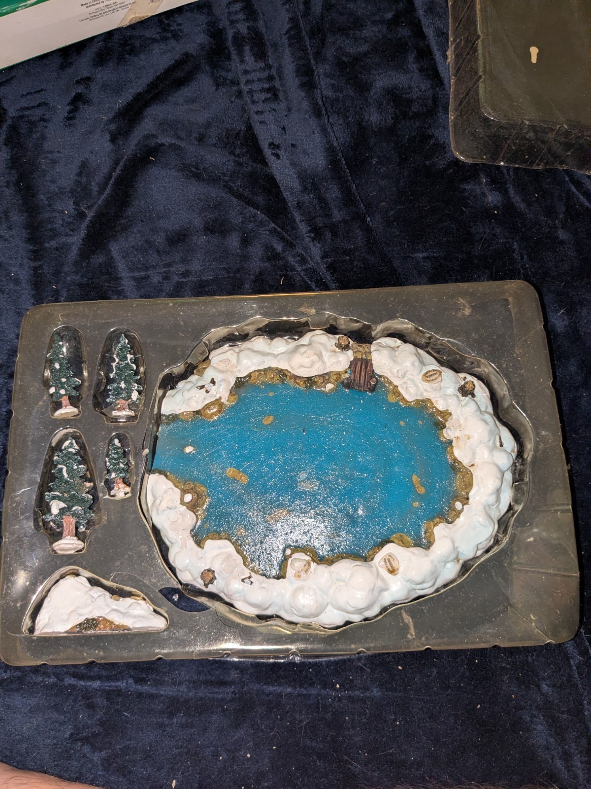 1999 Lemax Mill Pond Set Of 6 Landscape Accents In Box